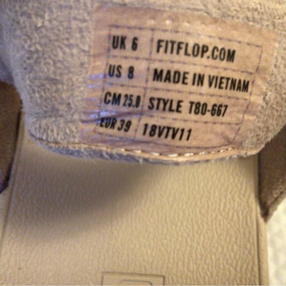 FITFLOP Gold Studded 2 Straps Slides Comfort Soles Platform Sandals size 8 - Picture 4 of 4